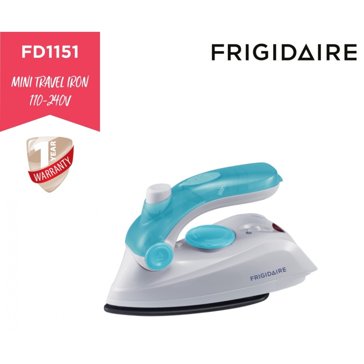 Frigidaire 北極 FD1151 旅行熨斗 | 1000W雙電壓、可摺疊手柄、垂直蒸氣